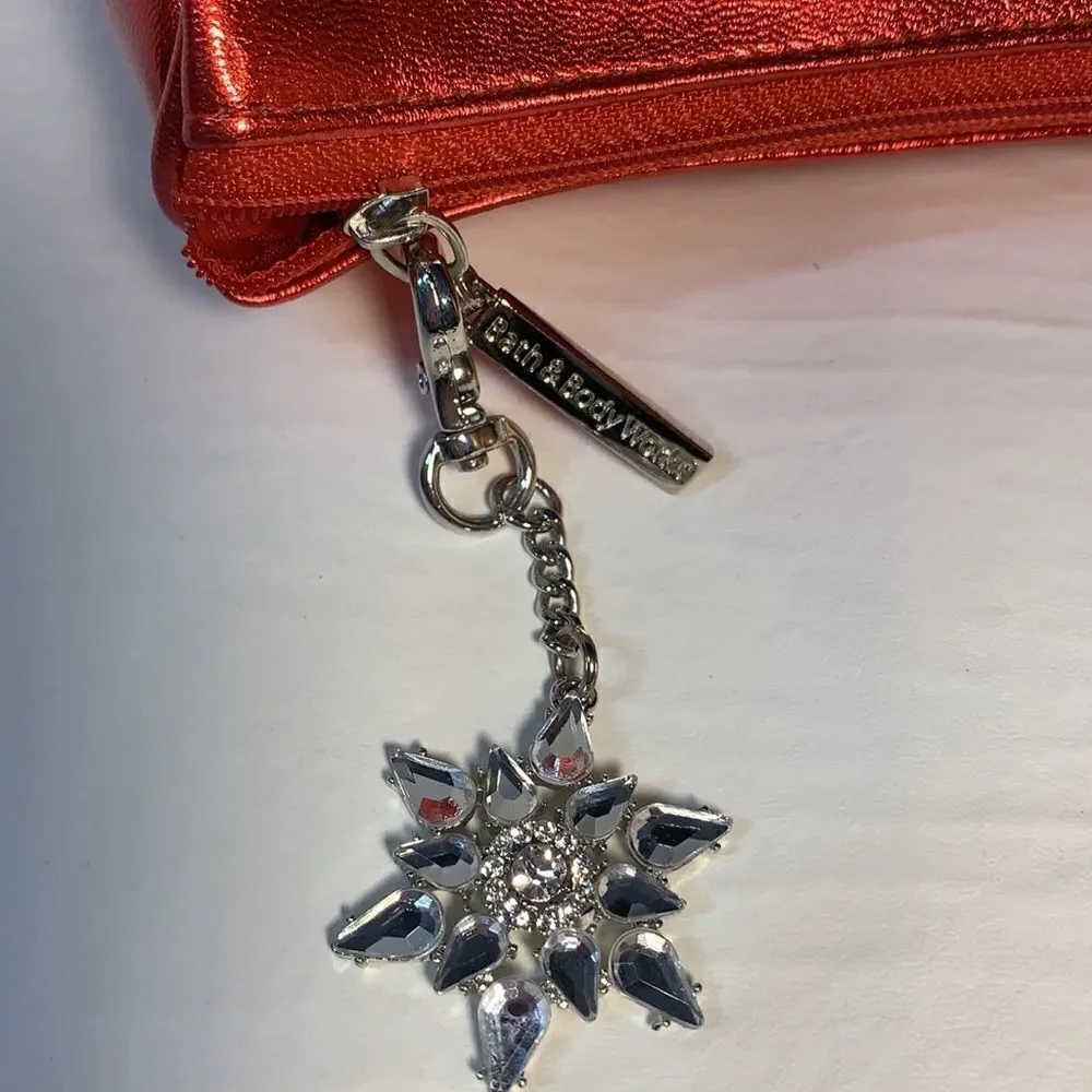 Bath & Body Red Cosmetics Case Snowflake Charm Christmas Decorations Holiday New